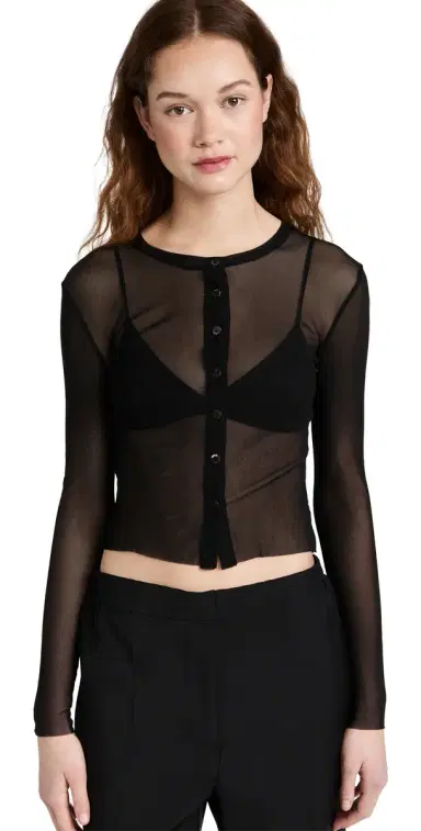 Only Hearts Tulle Cardigan Black M/L | Thumbnail 1 Only Hearts Tulle Cardigan Black M/L | Thumbnail 1