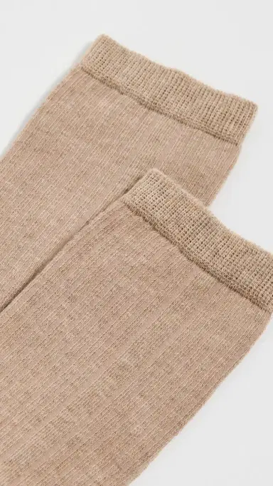 Stems Cotton Cashmere Crew Socks Beige One Size | Thumbnail 3 Stems Cotton Cashmere Crew Socks Beige One Size | Thumbnail 3