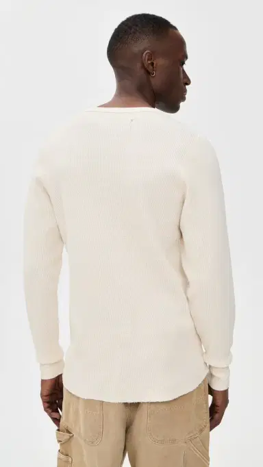 Aaron Levine Thermal Long Sleeve Shirt Cream | Thumbnail 3 Aaron Levine Thermal Long Sleeve Shirt Cream | Thumbnail 3