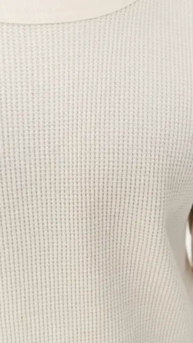 Aaron Levine Thermal Long Sleeve Shirt Cream | Thumbnail 6 Aaron Levine Thermal Long Sleeve Shirt Cream | Thumbnail 6