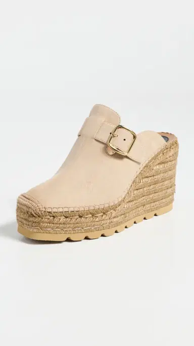 Stella McCartney Gaia Alter Suede Clogs Desert | Thumbnail 2 Stella McCartney Gaia Alter Suede Clogs Desert | Thumbnail 2