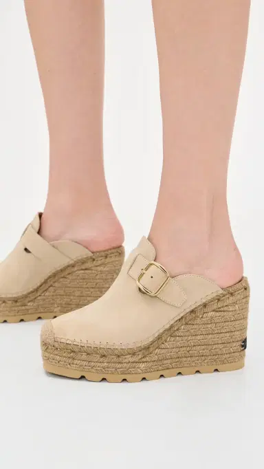 Stella McCartney Gaia Alter Suede Clogs Desert | Thumbnail 3 Stella McCartney Gaia Alter Suede Clogs Desert | Thumbnail 3