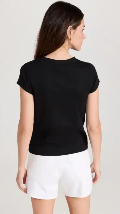 Madewell Supima Rib Tee True Black S | Thumbnail 3 Madewell Supima Rib Tee True Black S | Thumbnail 3