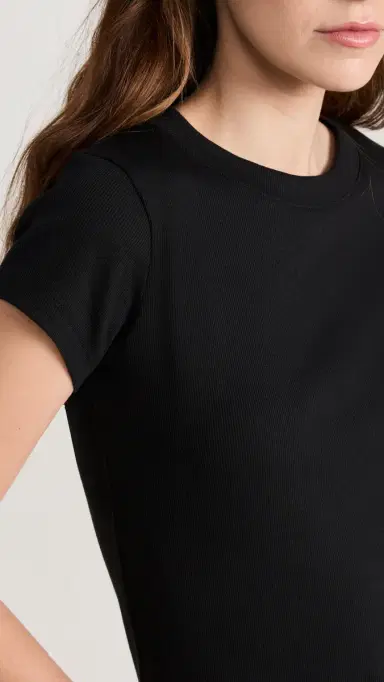Madewell Supima Rib Tee True Black S | Thumbnail 6 Madewell Supima Rib Tee True Black S | Thumbnail 6