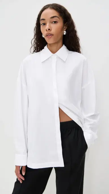 Tibi Shirting Gabe Oversized Shirt White | Thumbnail 2 Tibi Shirting Gabe Oversized Shirt White | Thumbnail 2