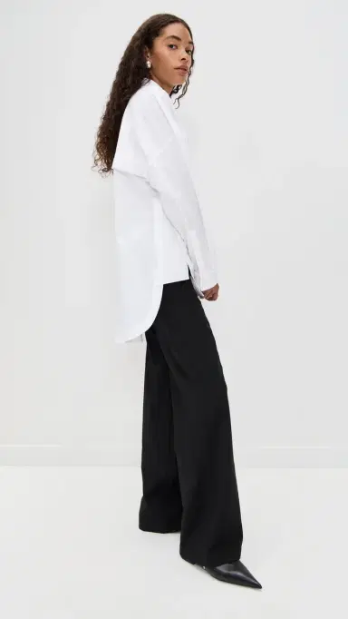 Tibi Shirting Gabe Oversized Shirt White | Thumbnail 4 Tibi Shirting Gabe Oversized Shirt White | Thumbnail 4