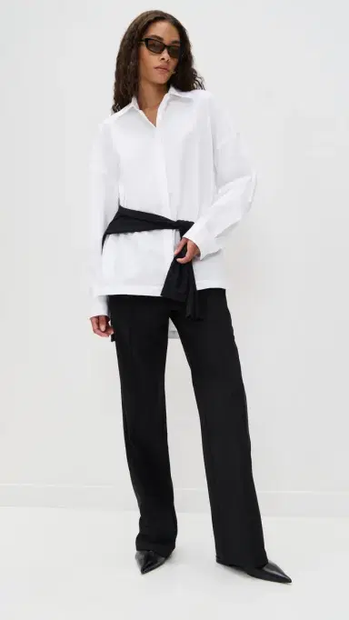 Tibi Shirting Gabe Oversized Shirt White | Thumbnail 5 Tibi Shirting Gabe Oversized Shirt White | Thumbnail 5
