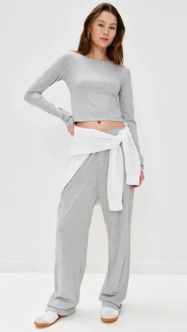 ÉTERNE Baby Tee Heather Grey L | Thumbnail 5 ÉTERNE Baby Tee Heather Grey L | Thumbnail 5