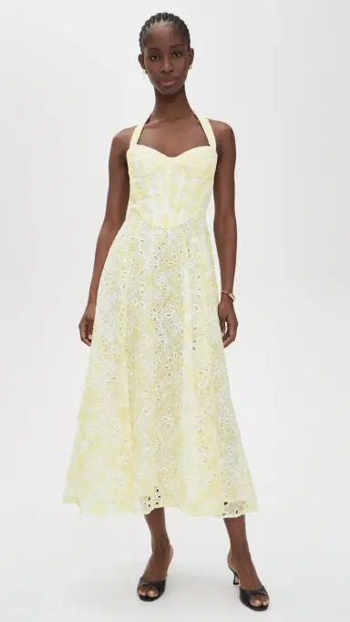 Bardot Pollie Halter Midi Dress Yellow Floral 4 | Thumbnail 2 Bardot Pollie Halter Midi Dress Yellow Floral 4 | Thumbnail 2