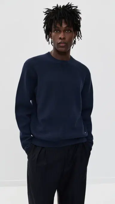 SIMKHAI Vaughn Crew Neck Sweater idnight | Thumbnail 2 SIMKHAI Vaughn Crew Neck Sweater idnight | Thumbnail 2