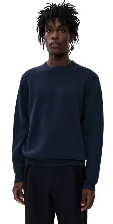 SIMKHAI Vaughn Crew Neck Sweater idnight | Thumbnail 1 SIMKHAI Vaughn Crew Neck Sweater idnight | Thumbnail 1