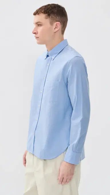 OFFICINE GÉNÉRALE New Oxford Button Down hirt Light Blue | Thumbnail 4 OFFICINE GÉNÉRALE New Oxford Button Down hirt Light Blue | Thumbnail 4