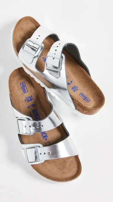 Birkenstock Arizona Soft Footbed Sandals Metallic Silver 37 | Thumbnail 5 Birkenstock Arizona Soft Footbed Sandals Metallic Silver 37 | Thumbnail 5