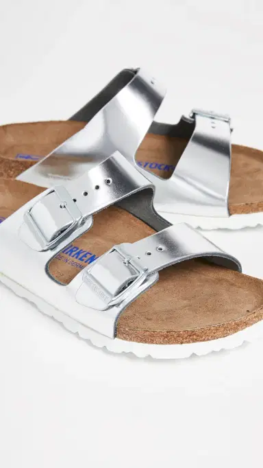 Birkenstock Arizona Soft Footbed Sandals Metallic Silver 37 | Thumbnail 6 Birkenstock Arizona Soft Footbed Sandals Metallic Silver 37 | Thumbnail 6