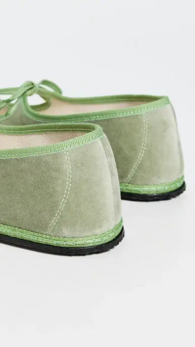 ViBi VENEZiA Mary Jane Velvet Brigitte Flats Salvia | Thumbnail 4 ViBi VENEZiA Mary Jane Velvet Brigitte Flats Salvia | Thumbnail 4