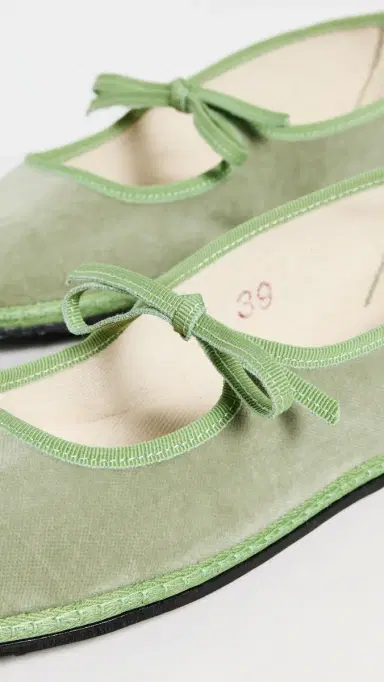 ViBi VENEZiA Mary Jane Velvet Brigitte Flats Salvia | Thumbnail 6 ViBi VENEZiA Mary Jane Velvet Brigitte Flats Salvia | Thumbnail 6
