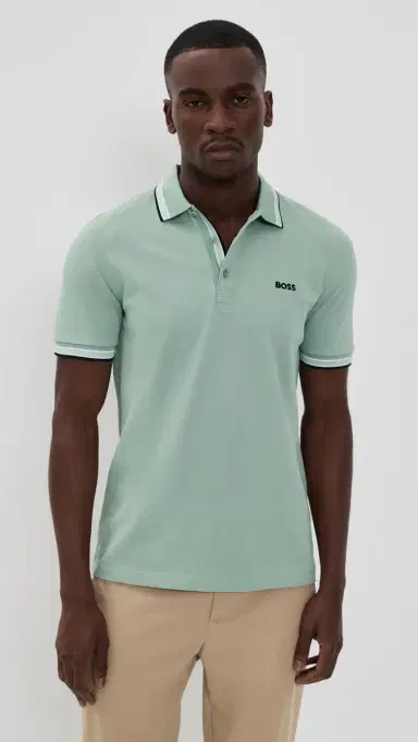 BOSS Paddy Polo Shirt Iceberg Green | Thumbnail 2 BOSS Paddy Polo Shirt Iceberg Green | Thumbnail 2