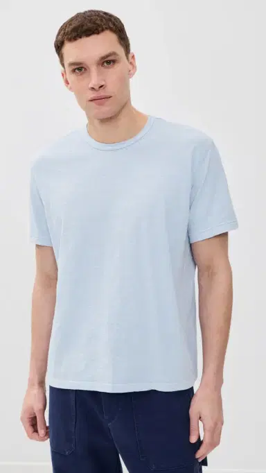 Alex Mill Standard T-Shirt In Slub Cotton Calm Blue L | Thumbnail 2 Alex Mill Standard T-Shirt In Slub Cotton Calm Blue L | Thumbnail 2
