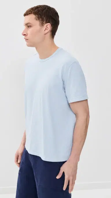 Alex Mill Standard T-Shirt In Slub Cotton Calm Blue L | Thumbnail 4 Alex Mill Standard T-Shirt In Slub Cotton Calm Blue L | Thumbnail 4