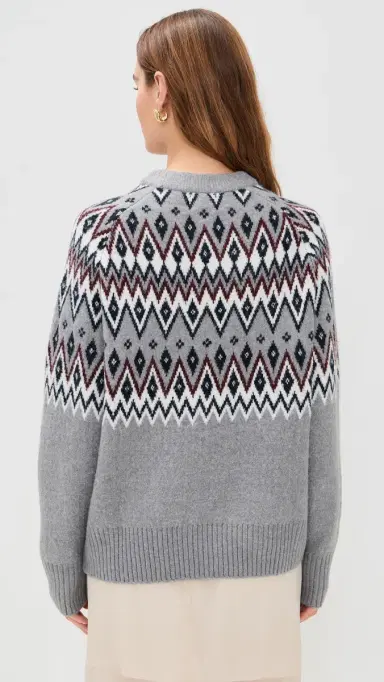 LE BOP Fair Isle Oversized Pullover Heather Multi | Thumbnail 3 LE BOP Fair Isle Oversized Pullover Heather Multi | Thumbnail 3