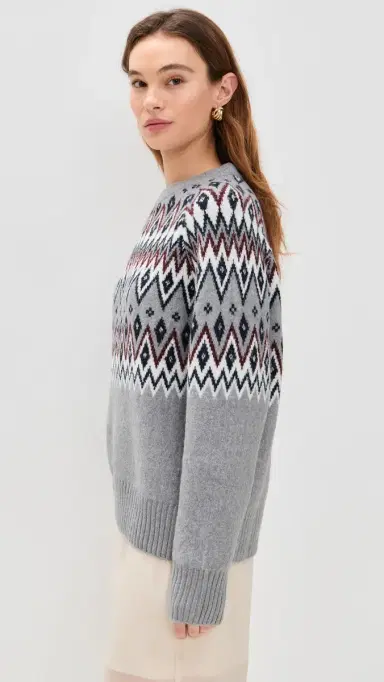 LE BOP Fair Isle Oversized Pullover Heather Multi | Thumbnail 4 LE BOP Fair Isle Oversized Pullover Heather Multi | Thumbnail 4