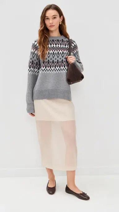 LE BOP Fair Isle Oversized Pullover Heather Multi | Thumbnail 5 LE BOP Fair Isle Oversized Pullover Heather Multi | Thumbnail 5