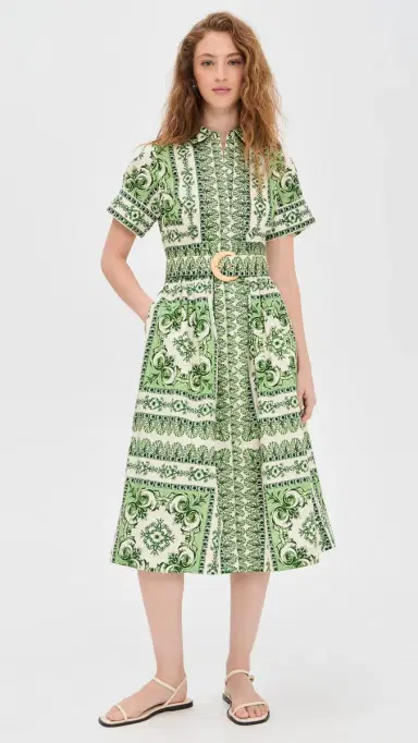 Cara Cara Malena Dress Hudson Scarf Mint | Thumbnail 2 Cara Cara Malena Dress Hudson Scarf Mint | Thumbnail 2