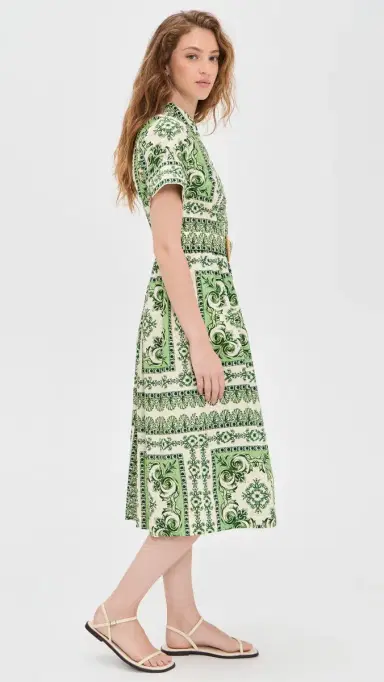 Cara Cara Malena Dress Hudson Scarf Mint | Thumbnail 4 Cara Cara Malena Dress Hudson Scarf Mint | Thumbnail 4