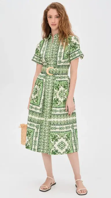 Cara Cara Malena Dress Hudson Scarf Mint | Thumbnail 5 Cara Cara Malena Dress Hudson Scarf Mint | Thumbnail 5
