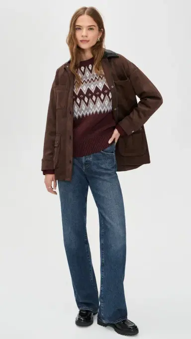 LE BOP Fair Isle Oversized Pullover Burgundy ulti | Thumbnail 5 LE BOP Fair Isle Oversized Pullover Burgundy ulti | Thumbnail 5