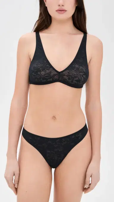 Eberjey Soft Stretch Lace Plunge Bralette Black | Thumbnail 5 Eberjey Soft Stretch Lace Plunge Bralette Black | Thumbnail 5