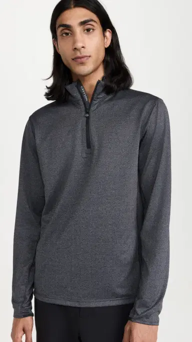 Greyson Colorado Herringbone Quarter Zip Black Herringbone | Thumbnail 2 Greyson Colorado Herringbone Quarter Zip Black Herringbone | Thumbnail 2