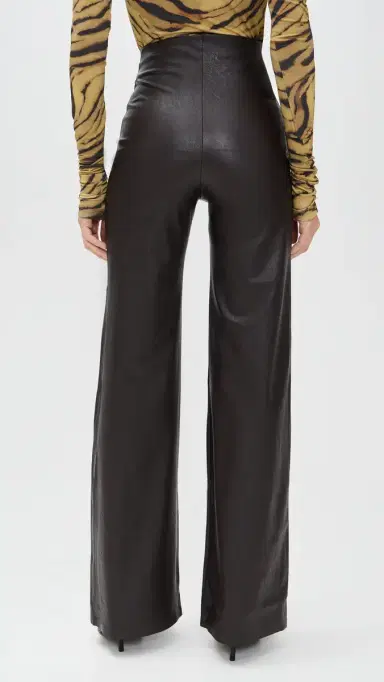 Commando Faux eather Wide eg Pants Espresso | Thumbnail 3 Commando Faux eather Wide eg Pants Espresso | Thumbnail 3