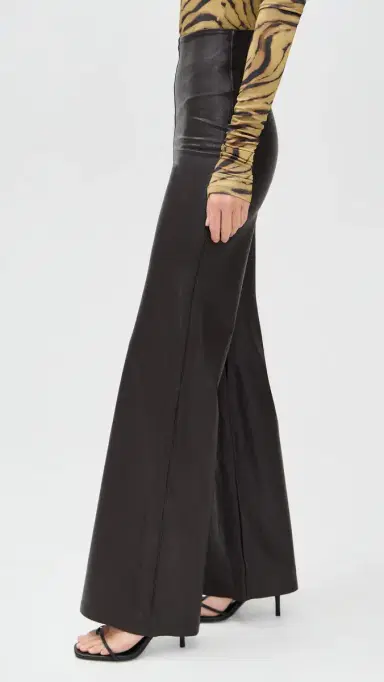 Commando Faux eather Wide eg Pants Espresso | Thumbnail 4 Commando Faux eather Wide eg Pants Espresso | Thumbnail 4