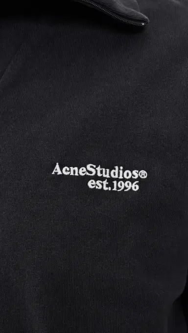 Acne Studios Four Quarter Zip Sweatshirt Black | Thumbnail 6 Acne Studios Four Quarter Zip Sweatshirt Black | Thumbnail 6