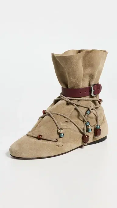 Isabel Marant Letiz Draped Boots Taupe | Thumbnail 2 Isabel Marant Letiz Draped Boots Taupe | Thumbnail 2