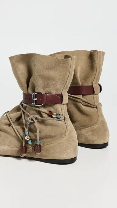 Isabel Marant Letiz Draped Boots Taupe | Thumbnail 4 Isabel Marant Letiz Draped Boots Taupe | Thumbnail 4