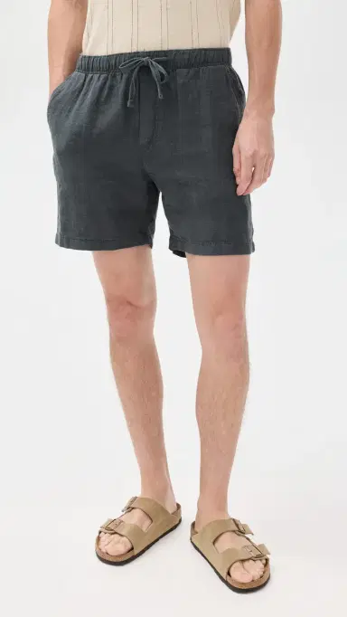 Faherty Essential Linen Shorts 6 Washed Black L | Thumbnail 2 Faherty Essential Linen Shorts 6 Washed Black L | Thumbnail 2
