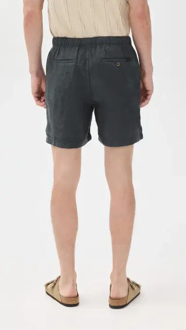 Faherty Essential Linen Shorts 6 Washed Black L | Thumbnail 3 Faherty Essential Linen Shorts 6 Washed Black L | Thumbnail 3