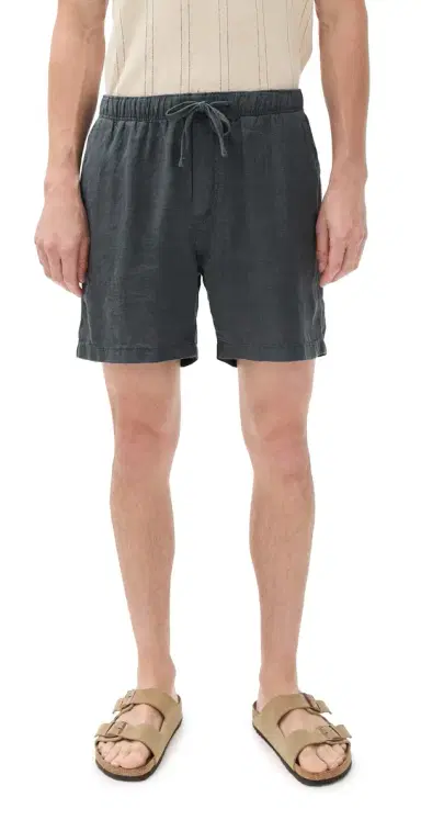 Faherty Essential Linen Shorts 6 Washed Black L | Thumbnail 1 Faherty Essential Linen Shorts 6 Washed Black L | Thumbnail 1
