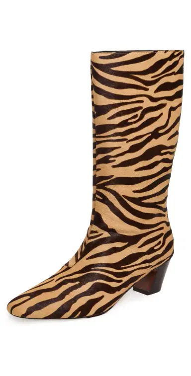 Loeffler Randall Cleo Kicked Heel Calf Boots Zebra | Thumbnail 1 Loeffler Randall Cleo Kicked Heel Calf Boots Zebra | Thumbnail 1
