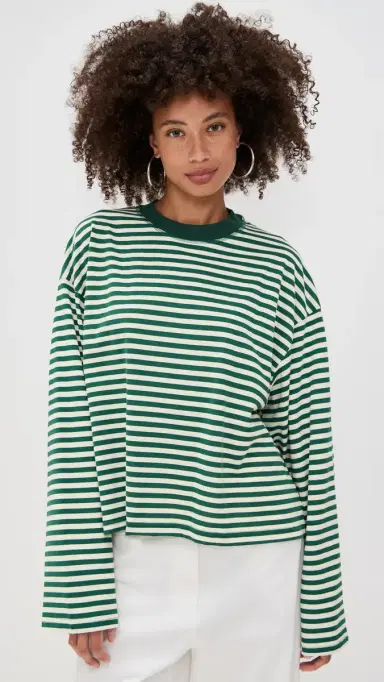 Lioness Bloom Long Sleeve Moss tripe | Thumbnail 3 Lioness Bloom Long Sleeve Moss tripe | Thumbnail 3