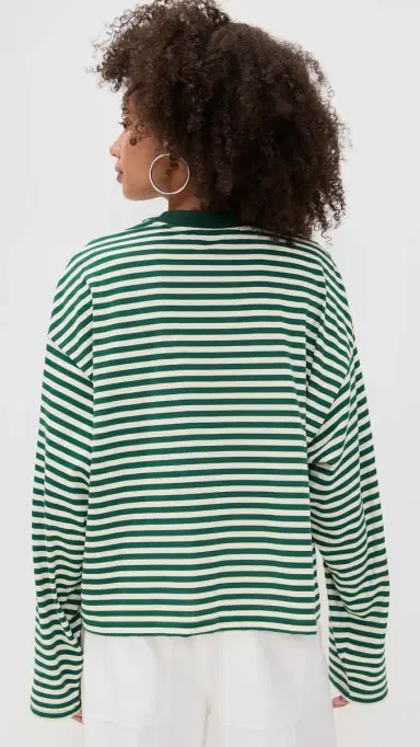 Lioness Bloom Long Sleeve Moss tripe | Thumbnail 4 Lioness Bloom Long Sleeve Moss tripe | Thumbnail 4