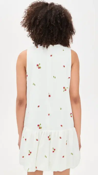 En Saison Strawberry Kiss Bubble Hem Mini Dress White Red ulti | Thumbnail 3 En Saison Strawberry Kiss Bubble Hem Mini Dress White Red ulti | Thumbnail 3