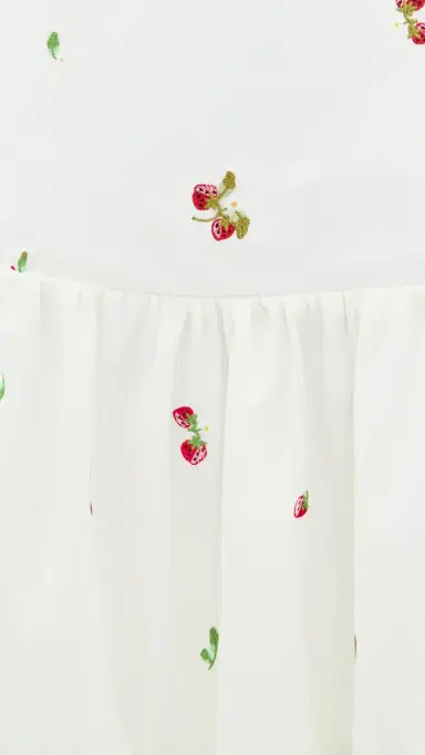 En Saison Strawberry Kiss Bubble Hem Mini Dress White Red ulti | Thumbnail 6 En Saison Strawberry Kiss Bubble Hem Mini Dress White Red ulti | Thumbnail 6