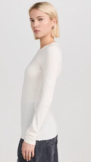 SLVRLAKE imple Long Sleeve Tee Natural White | Thumbnail 4 SLVRLAKE imple Long Sleeve Tee Natural White | Thumbnail 4