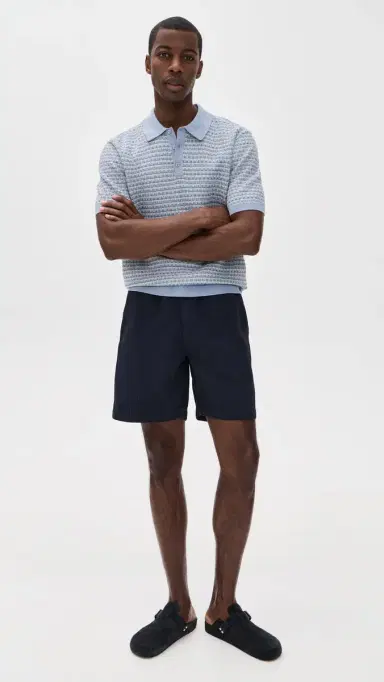 Wax London Cotton Linen Kurt Shorts 7.5 Navy 34 | Thumbnail 5 Wax London Cotton Linen Kurt Shorts 7.5 Navy 34 | Thumbnail 5