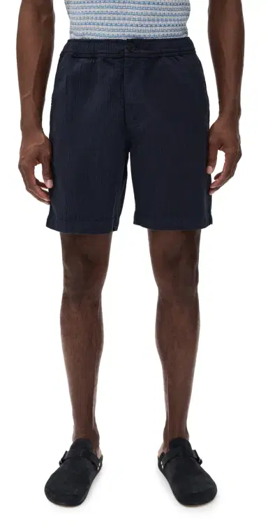 Wax London Cotton Linen Kurt Shorts 7.5 Navy 34 | Thumbnail 1 Wax London Cotton Linen Kurt Shorts 7.5 Navy 34 | Thumbnail 1