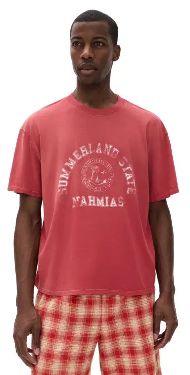 Nahmias Summerland State Boxy Tee Ruby Jersey | Thumbnail 1 Nahmias Summerland State Boxy Tee Ruby Jersey | Thumbnail 1