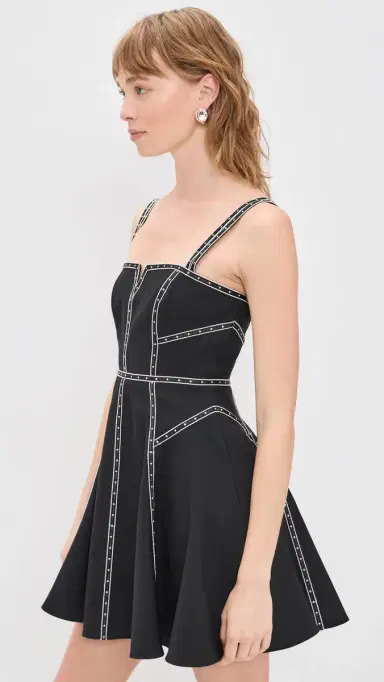 Cinq à Sept Ribbon Emb Jelena Dress Black/ | Thumbnail 4 Cinq à Sept Ribbon Emb Jelena Dress Black/ | Thumbnail 4